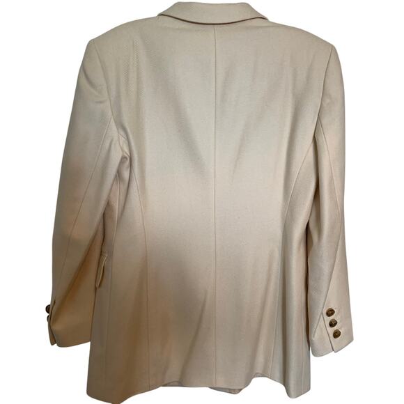 Escada Margaretha Ley 2 pc Blazer and tank size 38 Cream gold button - Picture 5 of 16